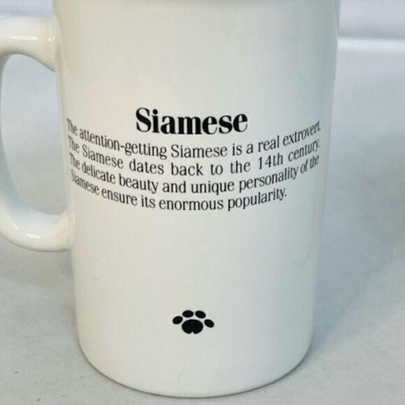 2 British Shorthair & Siamese Kitty Cat Coffee Mugs Cup Ceramic Papel Freelance - Picture 9 of 9